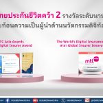 เมืองไทยประกันชีวิต คว้า 2 รางวัลระดับนานาชาติ